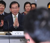 [포토] 마주앉은 박원순 시장과 원희룡 제주지사