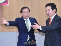 [포토] 서울시청 찾은 원희룡 제주지사