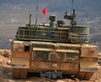 [포토] 공축기관총 발사하는 K2 전차