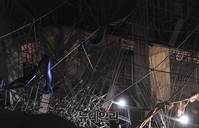 [포토] 붕괴 된 사당종합체육관 신축공사 현장