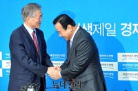 [포토] 문재인 새정치 대표 찾은 이완구 총리