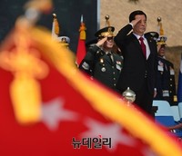 [포토] 합동임관식 참석한 한민구 장관