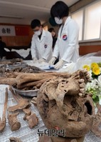 [포토] 중국군 유해 68구 입관식