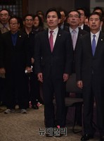 [포토] 뉴데일리 특별강연회, 참석한 김진태 의원