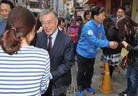 [포토] 정태호 예비후보 지원나선 문재인 대표