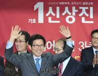[포토] 신상진 후보 선거사무소 개소식 참석한 김문수 위원장
