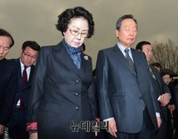 [포토] 김대중 전 대통령 묘역 찾은 권노갑 상임고문