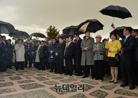 [포토] 김대중 전 대통령 묘역 찾은 동교동계 인사들