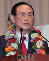 [포토] 35대 재향군인회장 선거에 당선된 조남풍 당선자