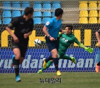 [K리그] 볼처리하는 성남 박준혁 골키퍼