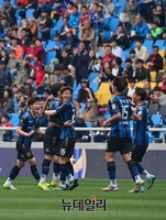 [K리그] 동점골에 환호하는 인천유나이티드