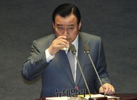 [포토] 물 마시는 이완구 국무총리