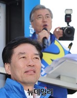 [포토] 새정치 정태호 후보 지지 호소하는 문재인 대표