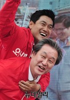 [포토] 관악을 오신환 후보 등에 업은 김무성 대표