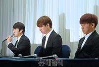 [포토] 긴급 기자회견 열고 사과하는 옹달샘