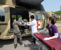 [포토] 의무후송항공대 창설, 후송훈련 공개