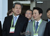 [포토] EVS28 개막식 참석한 김무성 대표와 남경필 지사