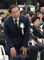 [포토] 5.18 서울기념식 참석한 박원순-한명숙