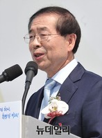 [포토] 통일 박람회 2015, 축사하는 박원순 서울시장