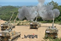 [포토] 해상사격훈련, 굉음내며 적에게 날아가는 포탄