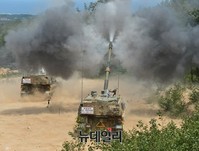 [포토] 합동해상사격, 굉음내며 불뿜는 K-9자주포