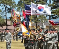 [포토] 北 위협 억지력 강화, 한미연합사단 편성식 거행