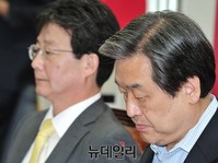 [포토] 침통한 표정의 김무성-유승민