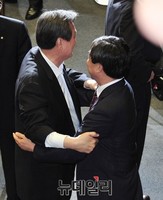 [포토] 새누리당 김무성 대표 찾은 새정치 이종걸 원내대표