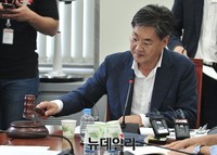 [포토] 의사봉 두드리는 정문헌 소위위원장