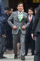 [포토] KEB하나은행 출범식에 참석하는 김정태-함영주