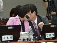 [포토] 대화나누는 유승민-정미경 의원