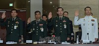 [포토] 선서하는 군 수뇌부