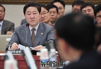 [포토] 국정감사 참석한 유기준 해양수산부 장관