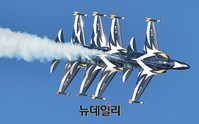[포토] 블랙이글팀, 고난도 비행