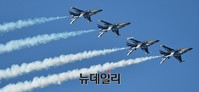 [포토] 우리공군 블랙이글팀, 고난도 곡예비행