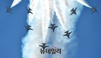 [포토] 고난도 곡예비행 선보이는 블랙이글팀