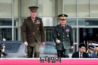 [포토] 환영행사 입장하는 한미 합참의장