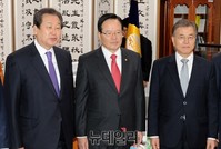 [포토] 정의화 국회의장과 만난 여야 대표