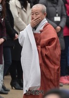 [포토] 한상균 기다리는 도법 화쟁위위원장