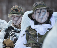 [포토] 한·미연합 해병대 훈련 '장진호전투를 기억하라'