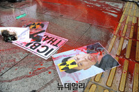 [포토] 어버이연합, 광화문서 김정은 화형식