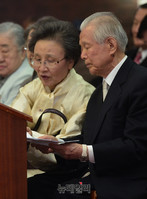 [포토] 이승만 141주년 기념식 참석한 '이인수-조혜자' 내외