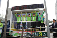 [포토] 안철수 대표, 용인지역 후보 지원유세