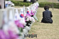 [포토] 묘지 찾은 4.19혁명 유족들