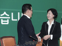 [포토] 박지원 원내대표 예방하는 추미애 대표