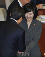 [포토] 인사 나누는 조윤선 문화체육관광부 장관