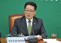 [포토] 청와대 회담 결과 발표하는 국민의당 박지원 비대위원장