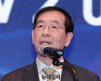 [포토] 스마트클라우드쇼 참석한 박원순 서울시장