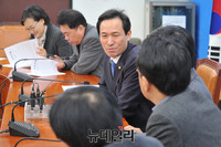 [포토] 언논노조 집행부와 회동 갖는 우상호 원내대표