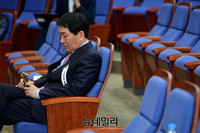 [포토] 상임위원 기다리는 안상수 의원